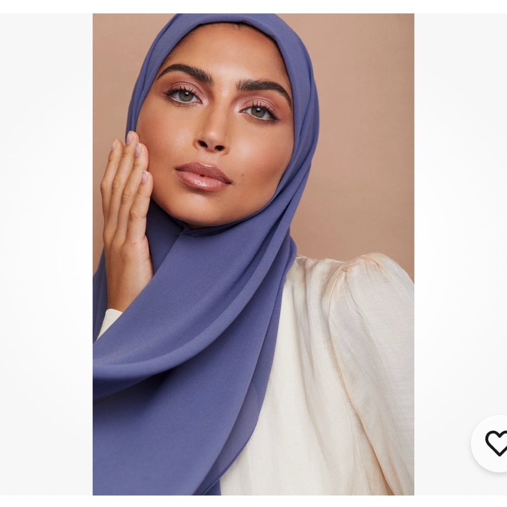 VOILE CHIC Premium Chiffon Light Denim Hijab Scarf For Women